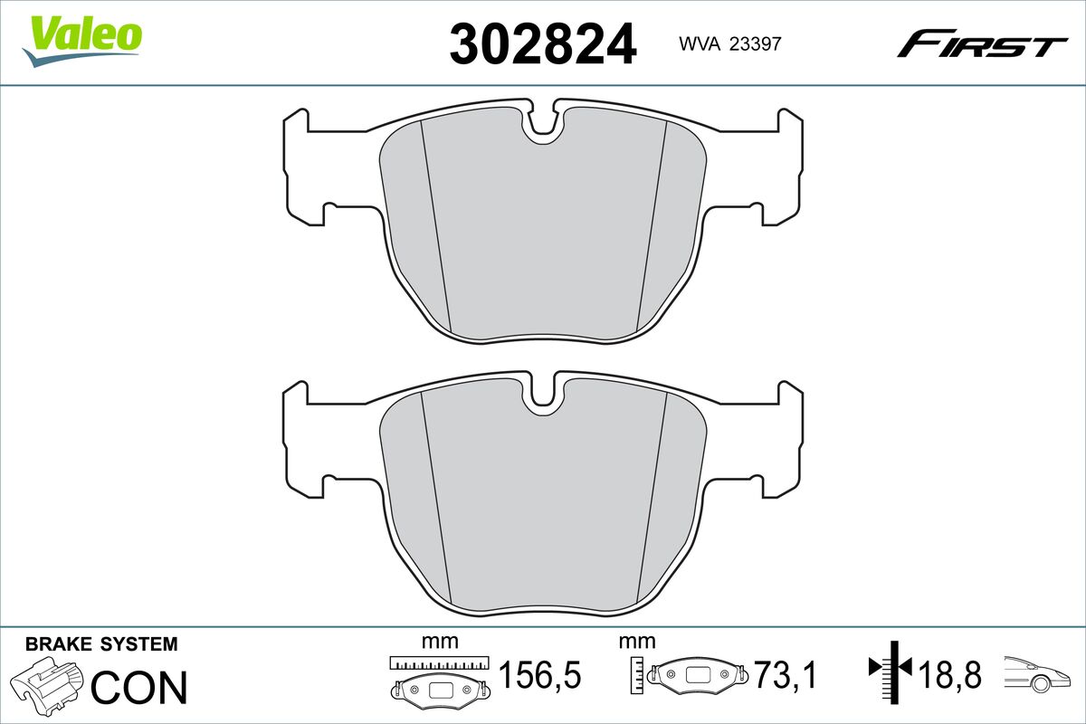 VALEO Fékbetét, mind 302824_VALEO